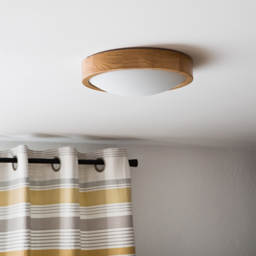Brilagi - LED-kattovalaisin CARVALHO SLIM 1xE27/60W/230V tammi halkaisija 27 cm