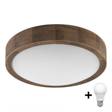 Brilagi - LED-kattovalaisin CARVALHO SLIM 1xE27/60W/230V tammi halkaisija 27 cm