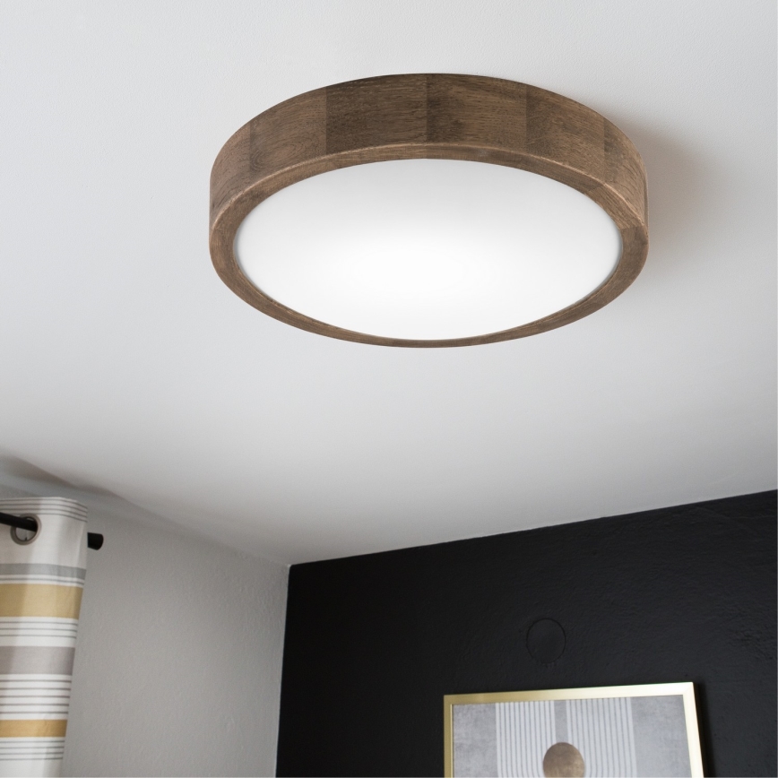 Brilagi - LED-kattovalaisin CARVALHO SLIM 1xE27/60W/230V tammi halkaisija 27 cm