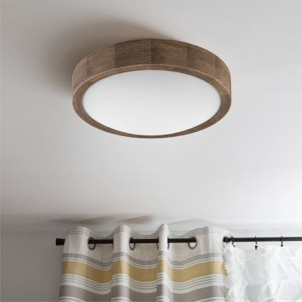 Brilagi - LED-kattovalaisin CARVALHO SLIM 1xE27/60W/230V tammi halkaisija 27 cm
