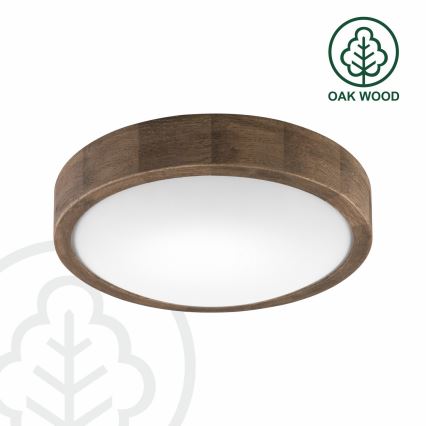 Brilagi - LED-kattovalaisin CARVALHO SLIM 1xE27/60W/230V tammi halkaisija 27 cm