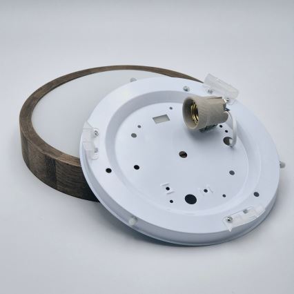 Brilagi - LED-kattovalaisin CARVALHO SLIM 1xE27/60W/230V tammi halkaisija 27 cm
