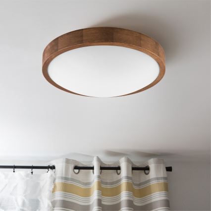 Brilagi - LED-kattovalaisin CARVALHO SLIM 2xE27/60W/230V tammi kirsikka halkaisija 37 cm