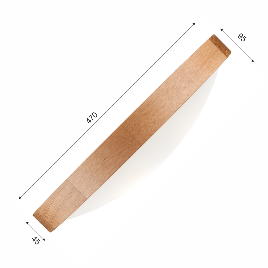 Brilagi - LED-kattovalaisin CARVALHO SLIM 3xE27/60W/230V tammi halkaisija 47 cm