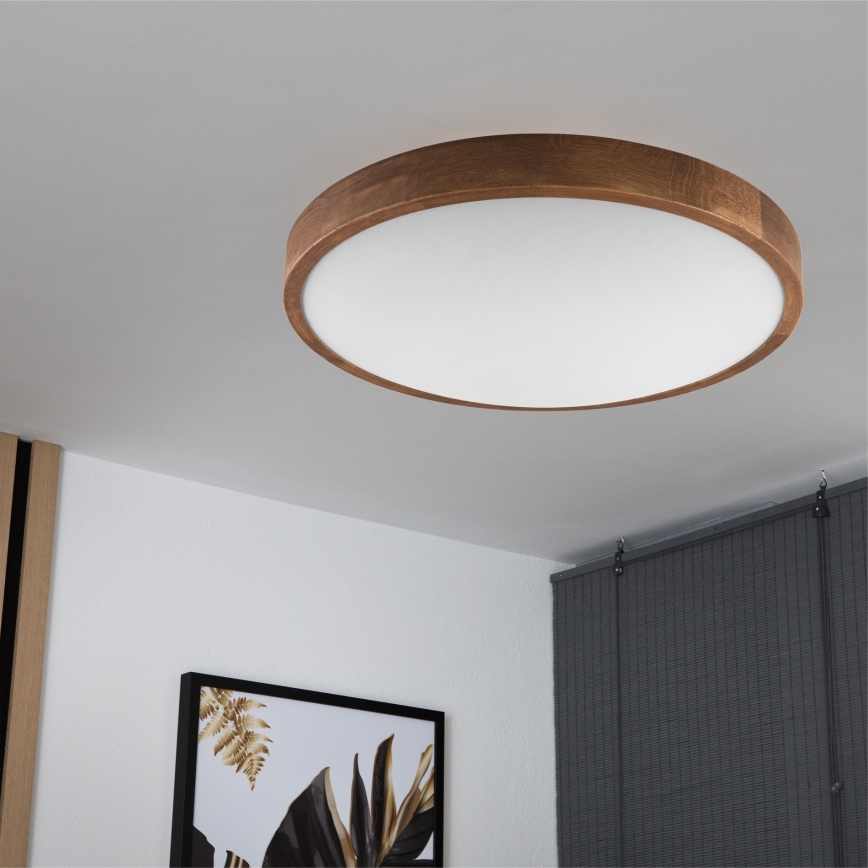 Brilagi - LED-kattovalaisin CARVALHO SLIM 3xE27/60W/230V tammi kirsikka halkaisija 47 cm