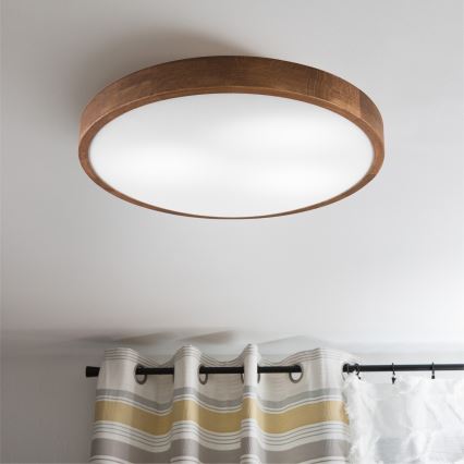 Brilagi - LED-kattovalaisin CARVALHO SLIM 3xE27/60W/230V tammi kirsikka halkaisija 47 cm