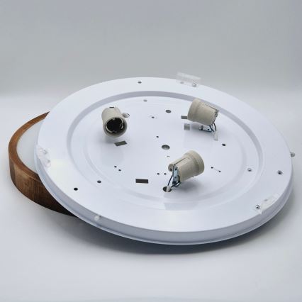Brilagi - LED-kattovalaisin CARVALHO SLIM 3xE27/60W/230V tammi kirsikka halkaisija 47 cm