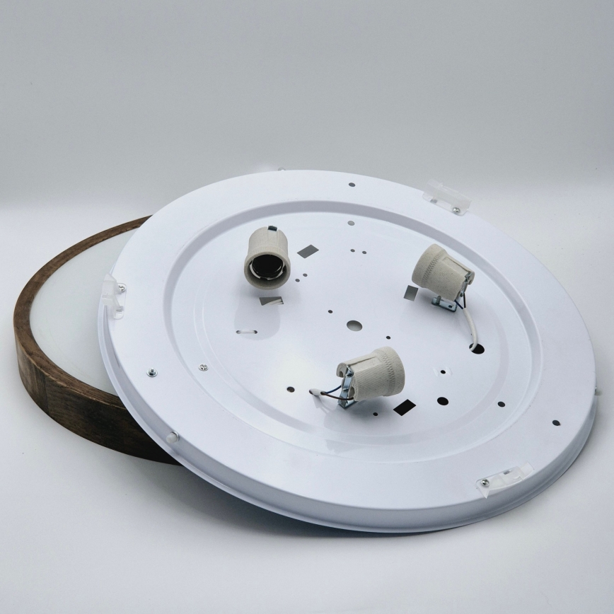 Brilagi - LED Kattovalaisin CARVALHO SLIM 3xE27/60W/230V tammi-pähkinä Ø 47 cm