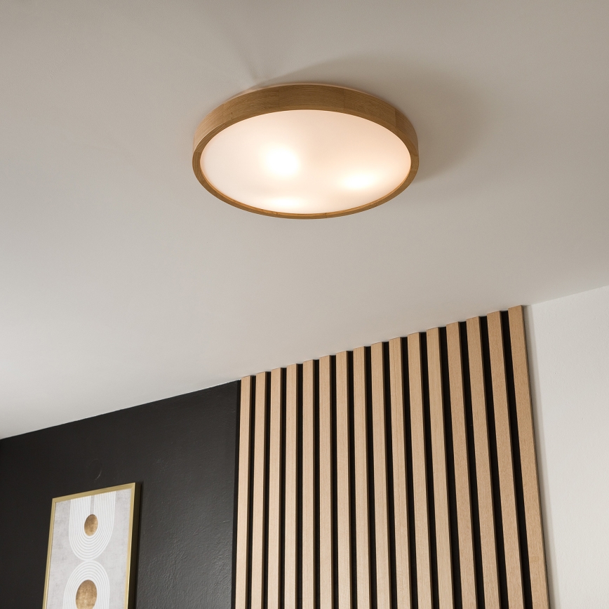 Brilagi - LED Kattovalaisin CARVALHO SLIM 3xE27/60W/230V tammi Ø 47 cm