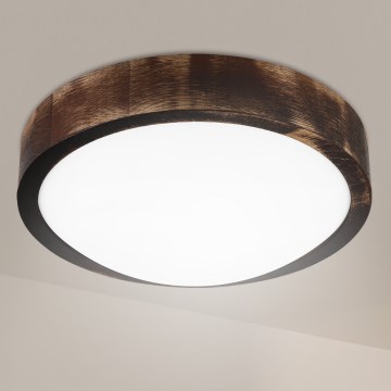 Brilagi - LED-kattovalaisin CARVALHO SLIM SMOKEY LED/20W/230V tammi Ø 27,5 cm