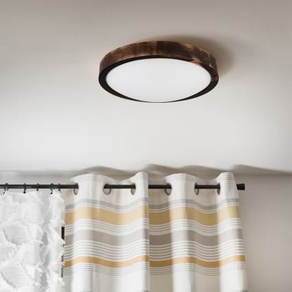 Brilagi - LED-kattovalaisin CARVALHO SLIM SMOKEY LED/20W/230V tammi Ø 27,5 cm