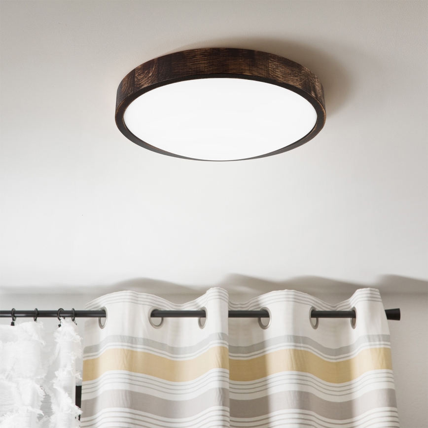 Brilagi - LED-kattovalaisin CARVALHO SLIM SMOKEY LED/36W/230V tammi, halkaisija 37,5 cm