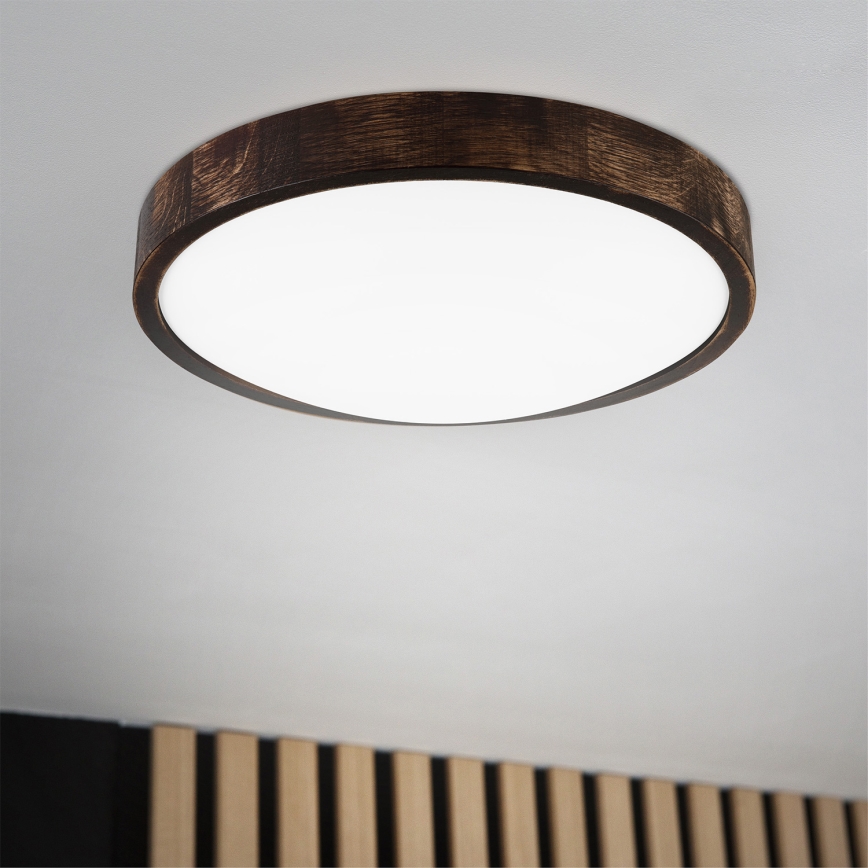 Brilagi - LED-kattovalaisin CARVALHO SLIM SMOKEY LED/36W/230V tammi, halkaisija 37,5 cm