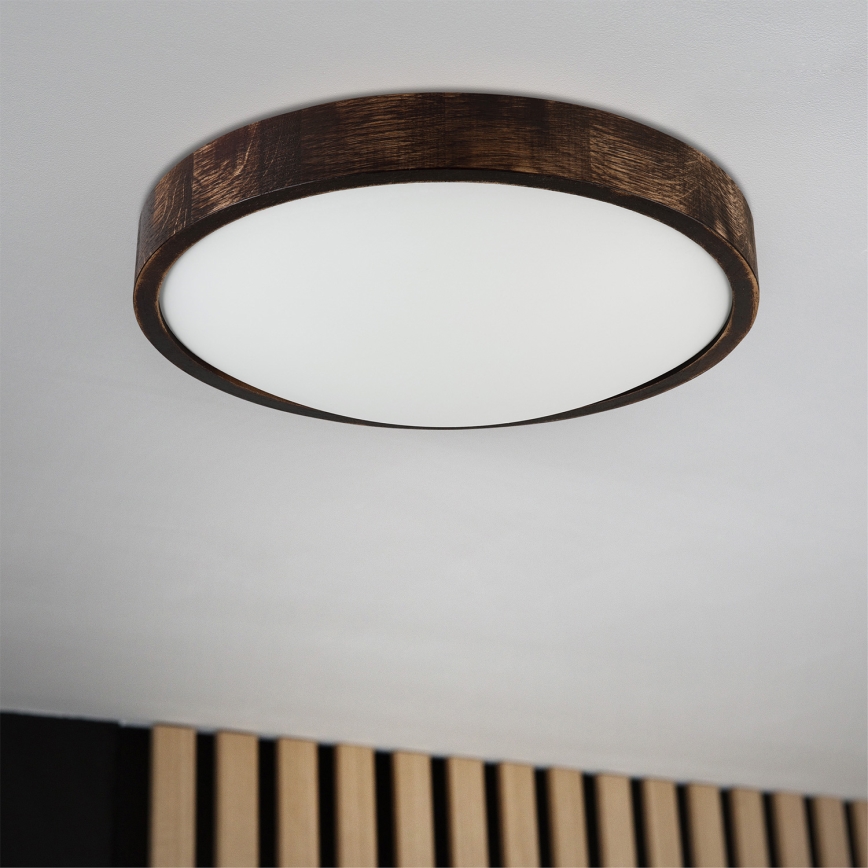 Brilagi - LED-kattovalaisin CARVALHO SLIM SMOKEY LED/36W/230V tammi, halkaisija 37,5 cm
