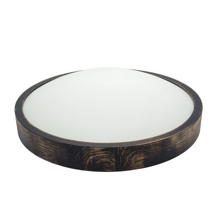 Brilagi - LED-kattovalaisin CARVALHO SLIM SMOKEY LED/36W/230V tammi, halkaisija 37,5 cm