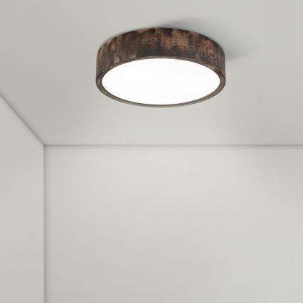 Brilagi - LED-kattovalaisin CARVALHO SMOKEY LED/36W/230V tammi halkaisija 37,5 cm