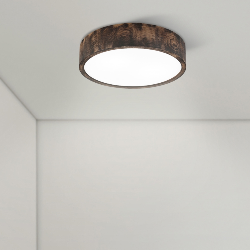 Brilagi - LED-kattovalaisin CARVALHO SMOKEY LED/36W/230V tammi halkaisija 37,5 cm