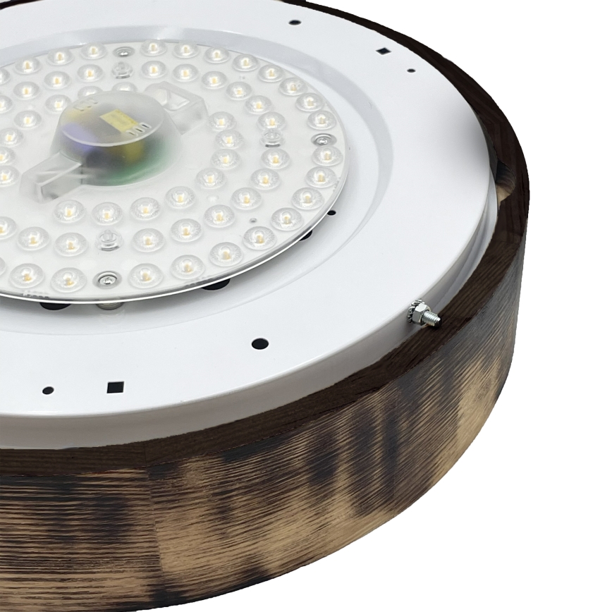 Brilagi - LED-kattovalaisin CARVALHO SMOKEY LED/36W/230V tammi halkaisija 37,5 cm