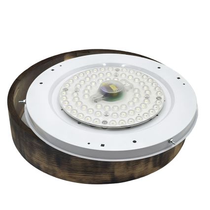 Brilagi - LED-kattovalaisin CARVALHO SMOKEY LED/36W/230V tammi halkaisija 37,5 cm