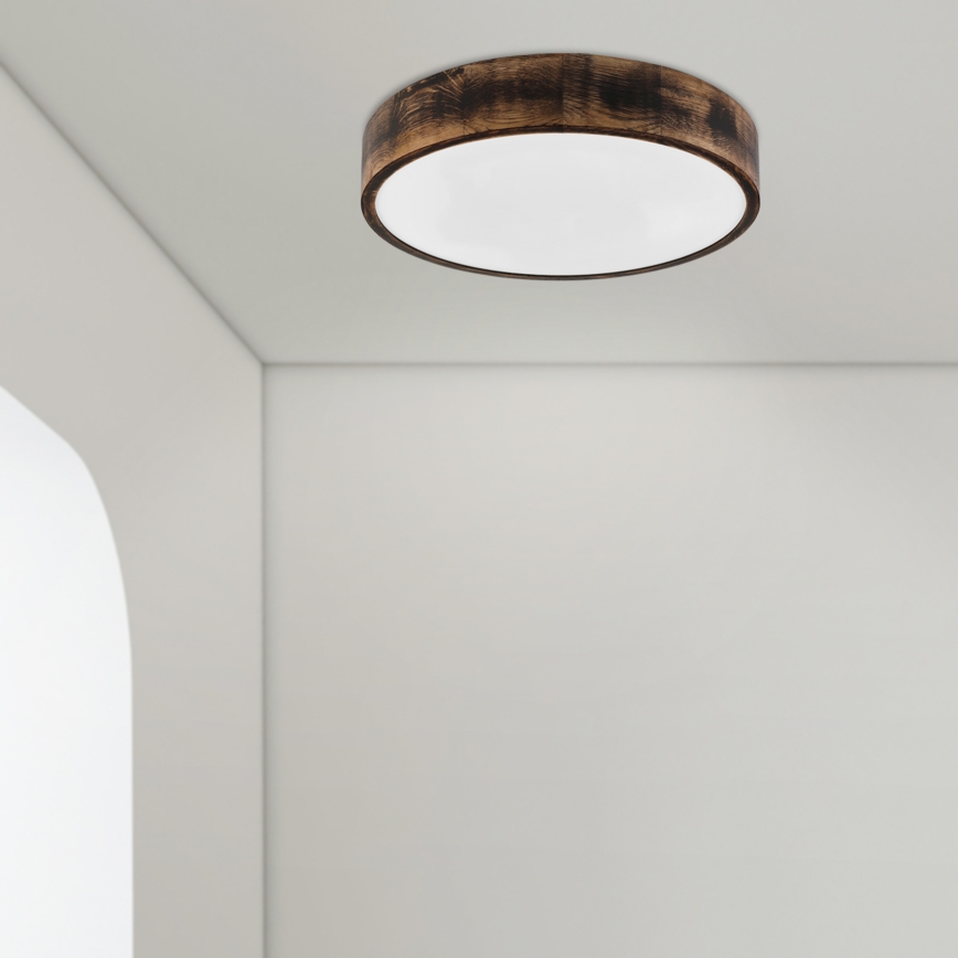 Brilagi - LED-kattovalaisin CARVALHO SMOKEY LED/36W/230V, tammi, halkaisija 47,5 cm