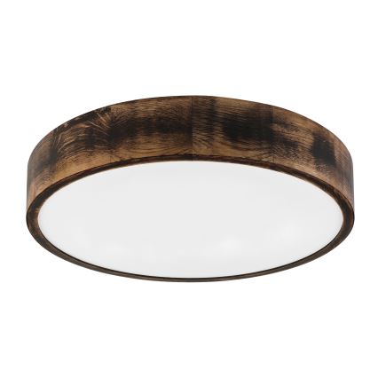 Brilagi - LED-kattovalaisin CARVALHO SMOKEY LED/36W/230V, tammi, halkaisija 47,5 cm