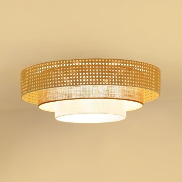 Brilagi - LED-kattovalaisin CEDAR LUNETA LED/26W/230V beige/ruskea/kerma