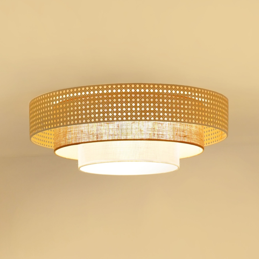 Brilagi - LED-kattovalaisin CEDAR LUNETA LED/26W/230V beige/ruskea/kerma
