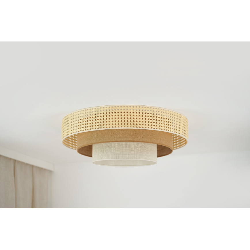 Brilagi - LED-kattovalaisin CEDAR LUNETA LED/26W/230V beige/ruskea/kerma