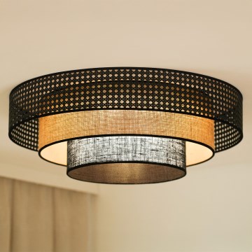 Brilagi - LED-kattovalaisin DAKOTA LUNETA LED/12W/230V halkaisija 60 cm 3000K/4000K/6400K musta/beige