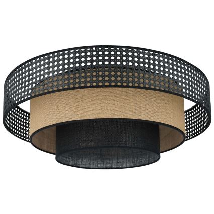 Brilagi - LED-kattovalaisin DAKOTA LUNETA LED/12W/230V halkaisija 60 cm 3000K/4000K/6400K musta/beige