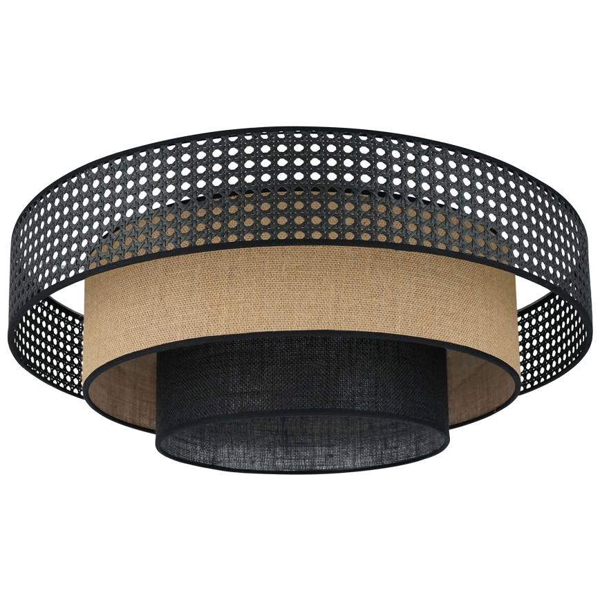 Brilagi - LED-kattovalaisin DAKOTA LUNETA LED/12W/230V halkaisija 60 cm 3000K/4000K/6400K musta/beige