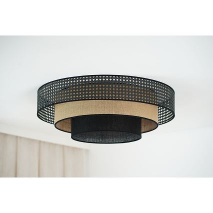 Brilagi - LED-kattovalaisin DAKOTA LUNETA LED/12W/230V halkaisija 60 cm 3000K/4000K/6400K musta/beige