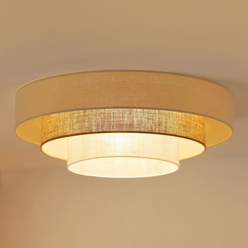 Brilagi - LED-kattovalaisin DENVER LUNETA LED/12W/230V halkaisija 60 cm 3000K/4000K/6400K beige/kerma