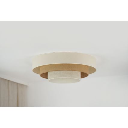 Brilagi - LED-kattovalaisin DENVER LUNETA LED/12W/230V halkaisija 60 cm 3000K/4000K/6400K beige/kerma