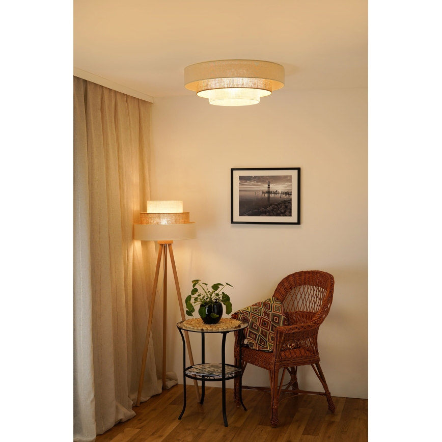 Brilagi - LED-kattovalaisin DENVER LUNETA LED/12W/230V halkaisija 60 cm 3000K/4000K/6400K beige/kerma