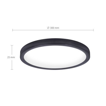 Brilagi - LED-kattovalaisin ESTELA LED/18W/230V musta