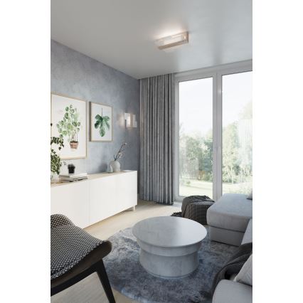 Brilagi -  LED-kattovalaisin HERA 2xE27/7,5W/230V puu