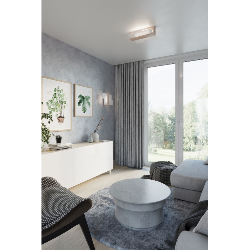 Brilagi -  LED-kattovalaisin HERA 2xE27/7,5W/230V puu