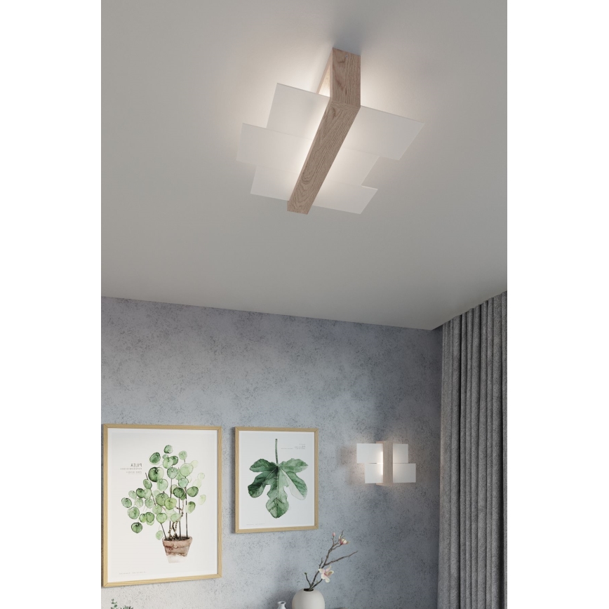 Brilagi -  LED-kattovalaisin HERA 2xE27/7,5W/230V puu