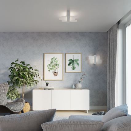 Brilagi -  LED-kattovalaisin HERA 2xE27/7,5W/230V valkoinen
