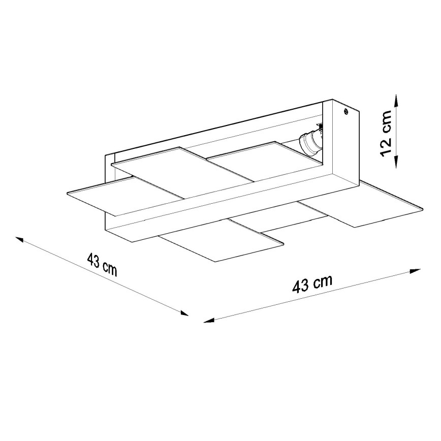 Brilagi -  LED-kattovalaisin HERA 2xE27/7,5W/230V wenge