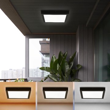 Brilagi - LED-kattovalaisin kylpyhuoneeseen FRAME LED/24W/230V 30x30 cm 3000/4000/6000K IP44 musta