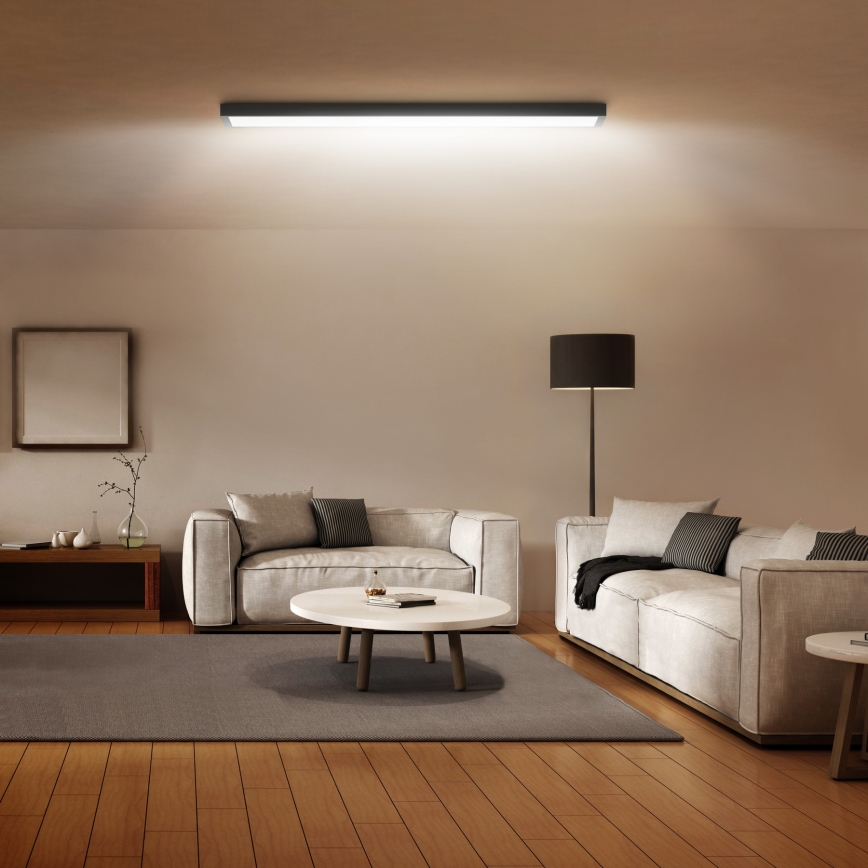 Brilagi- LED-kattovalaisin kylpyhuoneeseen FRAME LED/40W/230V 120x30 cm IP44 musta