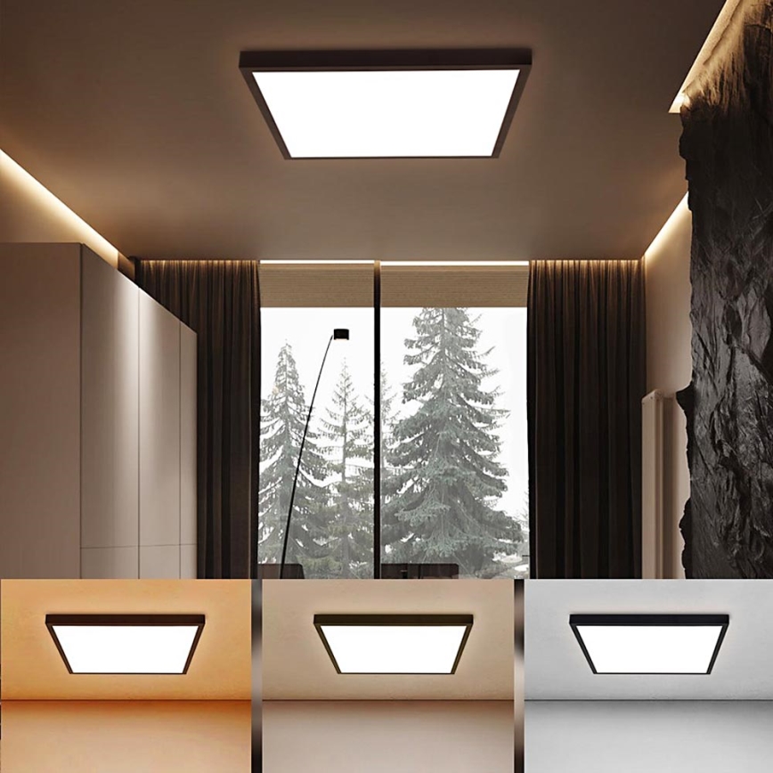 Brilagi - LED-kattovalaisin kylpyhuoneeseen FRAME LED/50W/230V 60x60 cm 3000/4000/6000K IP44 musta