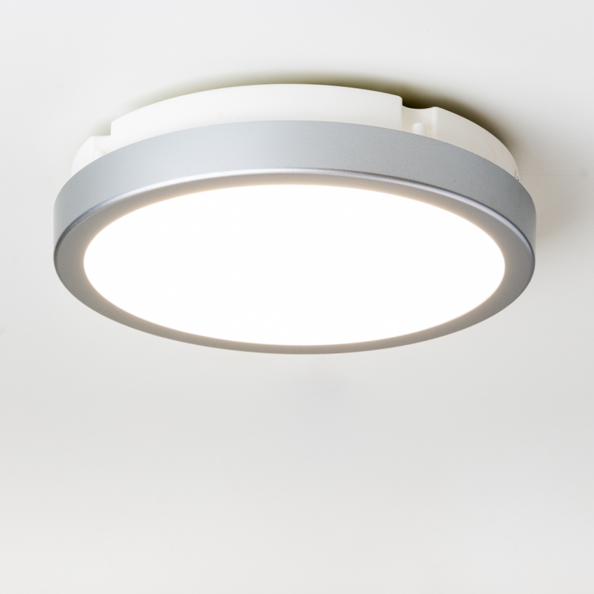 Brilagi - LED-kattovalaisin kylpyhuoneeseen PERA 18W/230V halkaisija 22 cm IP65 hopea