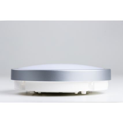 Brilagi - LED-kattovalaisin kylpyhuoneeseen PERA 18W/230V halkaisija 22 cm IP65 hopea