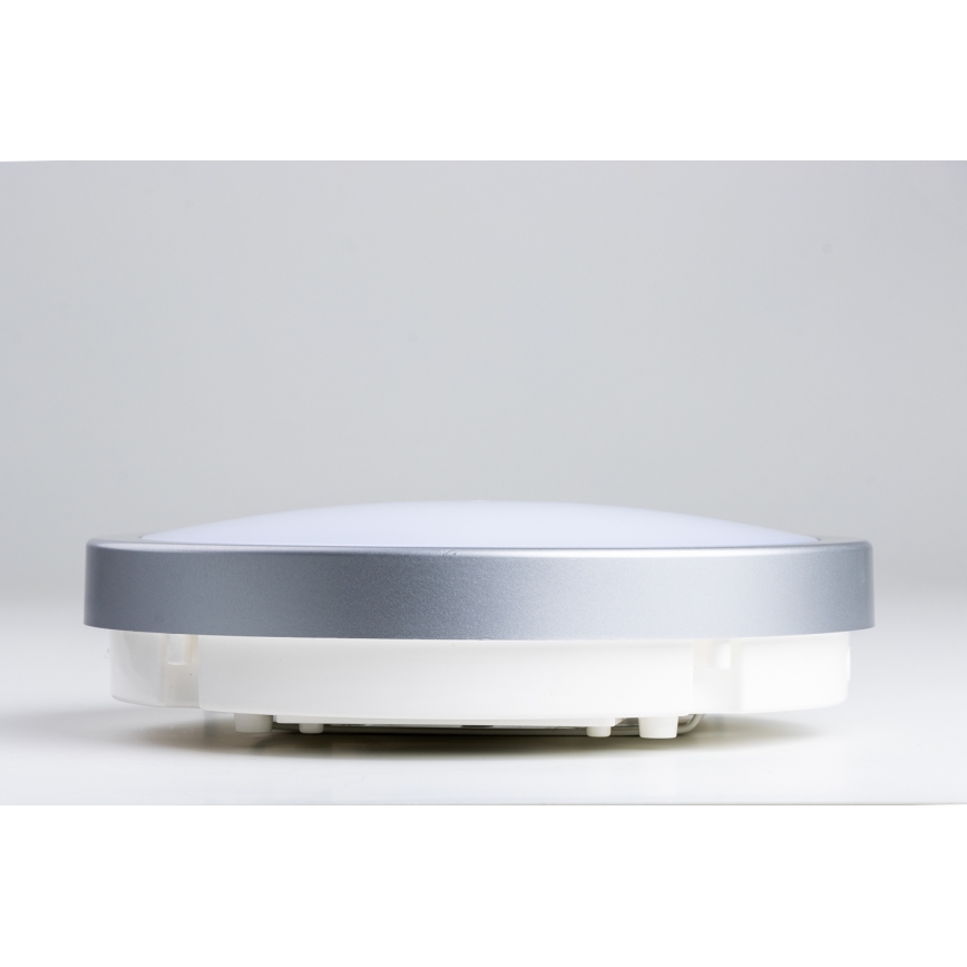 Brilagi - LED-kattovalaisin kylpyhuoneeseen PERA 18W/230V halkaisija 22 cm IP65 hopea
