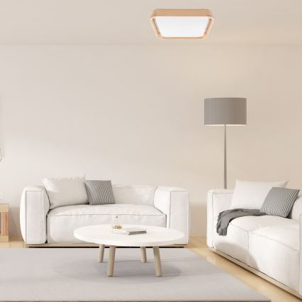 Brilagi - LED-kattovalaisin MANAROLA CUBIC LED/24W/230V 3000-6500K mänty + +kaukosäädin