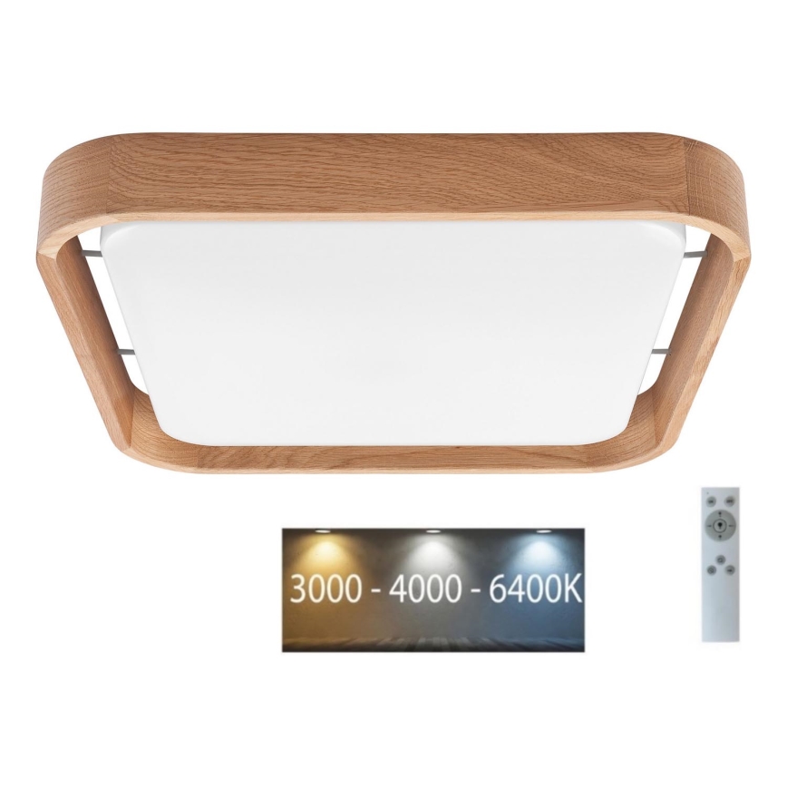 Brilagi - LED-kattovalaisin MANAROLA CUBIC LED/24W/230V 3000-6500K tammi + +kaukosäädin