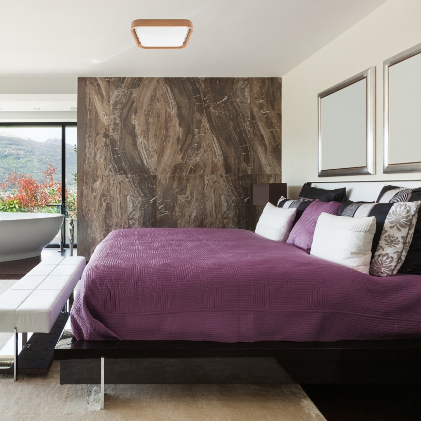 Brilagi - LED-kattovalaisin MANAROLA CUBIC LED/24W/230V 3000-6500K tammi + +kaukosäädin